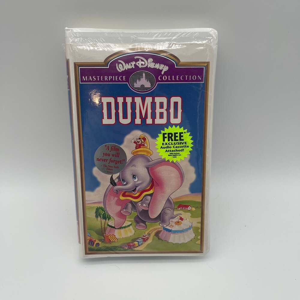 Dumbo Walt Disney Masterpiece Collection VHS Factory Sealed with Free Audio Cass